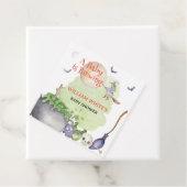 Halloween Cauldron Baby is Brouwen Douche Bedankjes Labels (In situ)