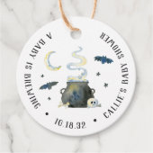 Halloween Cauldron Baby shower Bedankjes Labels (Voorkant)