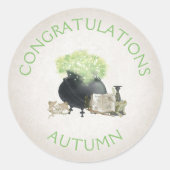 Halloween Cauldron Ronde Sticker (Voorkant)