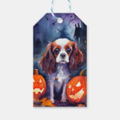 Halloween Cavalier King Charles Spaniel Pumpkins Cadeaulabel (Voorkant)