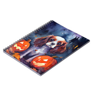 Halloween Cavalier King Charles Spaniel Pumpkins Notitieboek