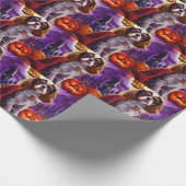 Halloween Cavalier King Vampire Pumpkins eng Cadeaupapier (Hoek)