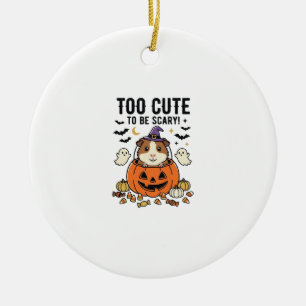 Halloween Cavia Te Schattig Om Schrikbarend Te Zij Keramisch Ornament