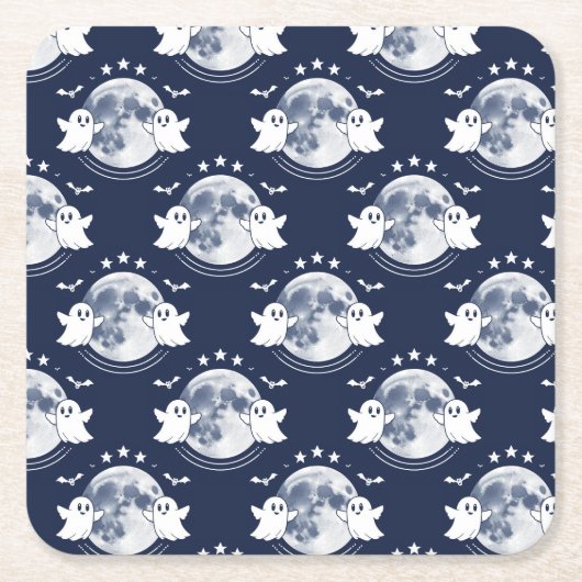 Halloween celebration vierkante kartonnen onderzetter (Voorkant)