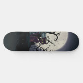  Halloween Cemetery Cat Skateboard (Horizontaal)