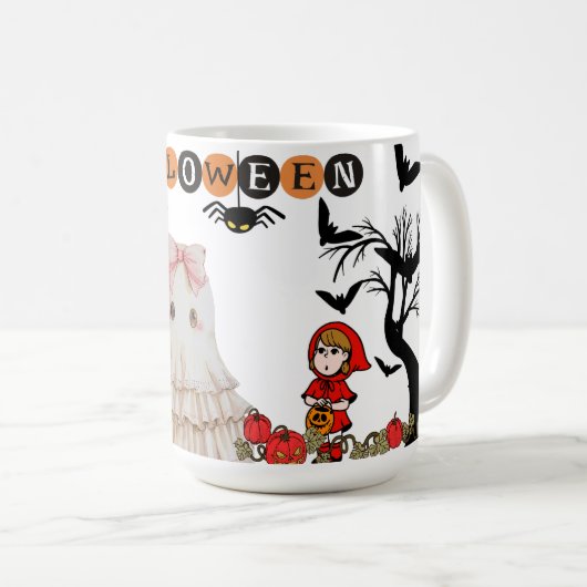 Halloween Ceramic Mug, Halloween Ghost Mug (Devant droit)