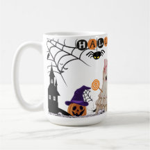 Halloween Ceramic Mug, Halloween Ghost Mug