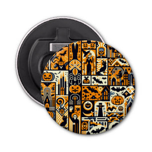 Halloween Characters Button Flesopener