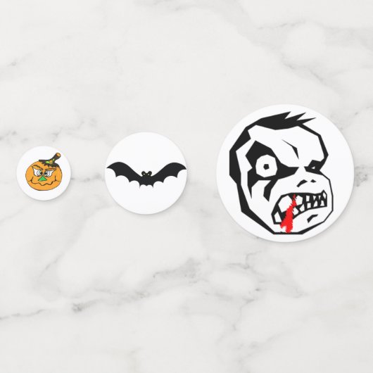 Halloween Characters Confetti (Achterkanten)