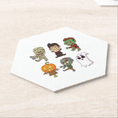 Halloween Characters Kartonnen Onderzetters (Schuin)