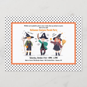 Halloween Characters Kostuum Parade Kaart