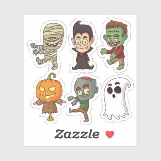 Halloween Characters Sticker (Vel)