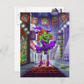 Halloween Charming Witch Briefkaart (Voorkant / Achterkant)