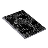 Halloween Chat et Fantômes Carnet (Côté Droit)