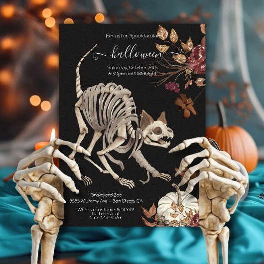 Halloween Chat Floral Dark & Moody Invitation