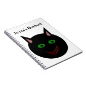 Halloween Chat noir Carnet personnalisable (Côté Droit)