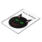 Halloween Chat noir Carnet personnalisable (Côté gauche)