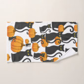 Halloween Chat noir Citrouille amusant (Serviette à main)