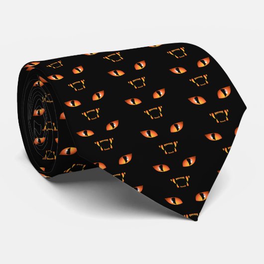 Halloween Chat noir Cravate Halloween Neckties (Roulé)