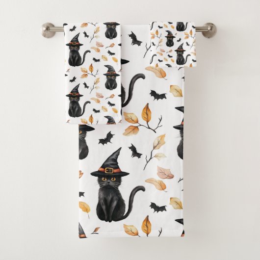 Halloween Chat noir Motif - Chat de cuisine (En situation)