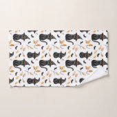 Halloween Chat noir Motif - Chat de cuisine (Serviette à main)