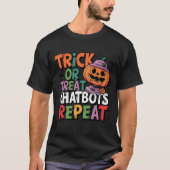 🤖Halloween Chatbot AI Grappig Snoep of een Beetje T-shirt (Voorkant)
