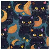 Halloween chats noirs tissu mignon (Fermer)