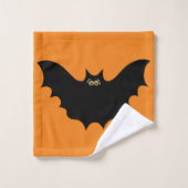 Halloween Chauve-Souris Noire (Gant de toilette)