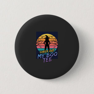 Halloween Check Out My Boo T-shirt ontwerp_1 Ronde Button 5,7 Cm
