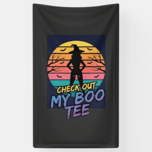 Halloween Check Out My Boo T-shirt ontwerp_1 Spandoek