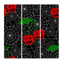 Halloween Cherry Spiderweb Psychobilly Rockabilly