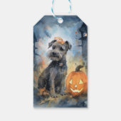 Halloween Chesapeake Bay Terrier met pompoenen Cadeaulabel (Achterkant)