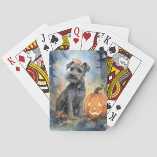 Halloween Chesapeake Bay Terrier met pompoenen Pokerkaarten