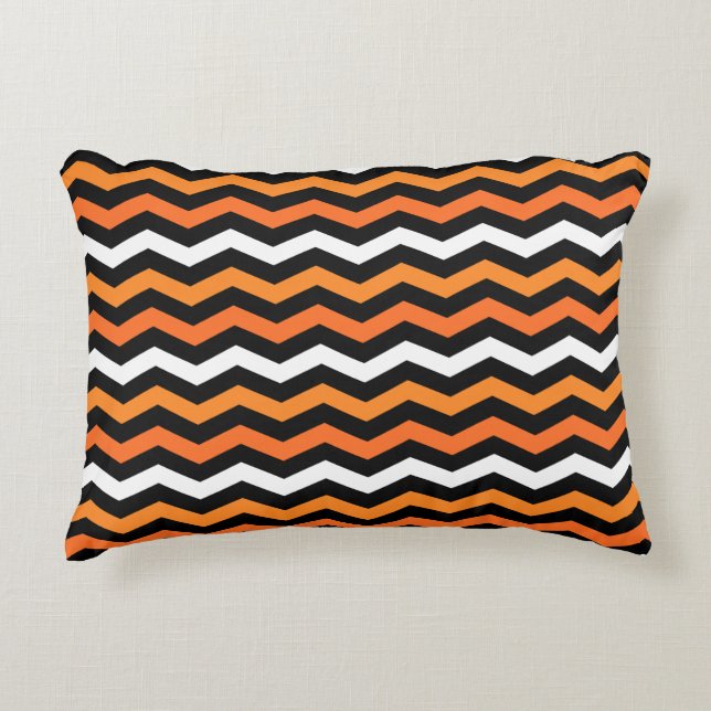 Halloween Chevron Coussin d'accentuation de bande (Devant)