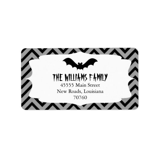 Halloween | Chevron Etiket (Voorkant)