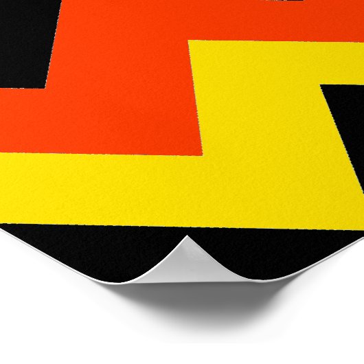 Halloween Chevron Haunted House Black Cat Pattern Poster (Hoek)