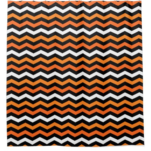 Halloween Chevron Stripe Douche rideau (Devant)