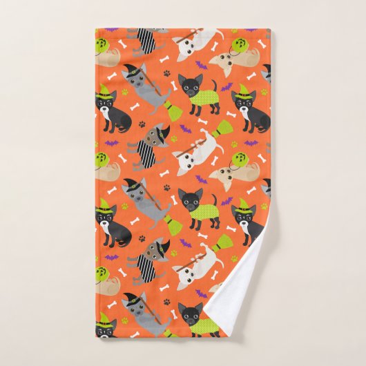 Halloween Chihuahua Bath Towel Set Bad Handdoek (Handdoek)