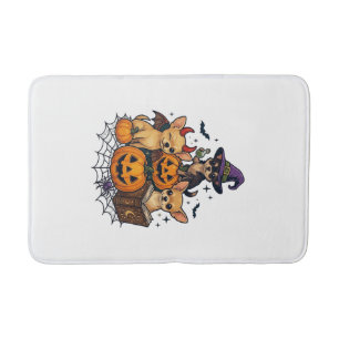 Halloween Chihuahua Honden Pompoenen Heksenhoed Sp Badmat