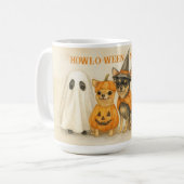 Halloween Chihuahua Mug – Cute Ghost, Pumpkin,  (Devant gauche)