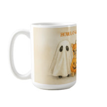 Halloween Chihuahua Mug – Cute Ghost, Pumpkin, 
