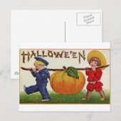 Halloween Children Briefkaart (Voorkant / Achterkant)