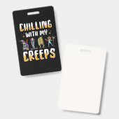 Halloween Chilling met Creeps Badge (Voor- en achterkant)