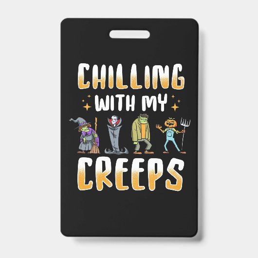 Halloween Chilling met Creeps Badge (Voorzijde)