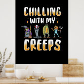 Halloween Chilling met Creeps Poster (Keuken)