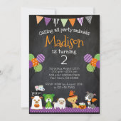 Halloween Chiots Anniversaire Invitation (Devant)