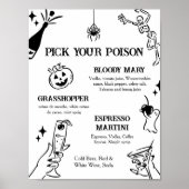 Halloween Choisissez votre poison Cocktail Poster (Devant)