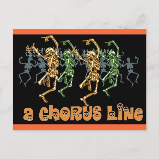 Halloween Chorus Line Briefkaart (Voorkant)