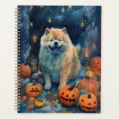 Halloween Chow Chow Avec La Peur Citrouille (Devant)