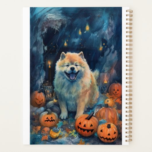 Halloween Chow Chow Avec La Peur Citrouille (Dos)